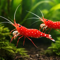 Caridina sp. Cardinal 1 - 1 — pair in a planted aquarium — representative image - view 2
