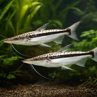Sorubim lima Shovel-Nosed Catfish — catfish UK — Catfish cory pleco — pair in a planted aquarium — representative image - view 2