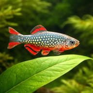 Celestial Pearl Danio close view showing spotted body pattern — representative image - view 4