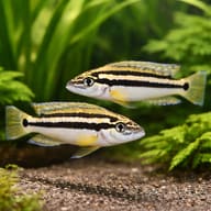 Chalinochromis popelini 4 — pair in a planted aquarium — representative image - view 2