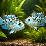 Cichlasoma blue jack dempsey 2 - 2 — pair in a planted aquarium — representative image - view 2