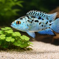 Cichlasoma blue jack dempsey 2 - 2 — close view showing fin and scale detail — representative image - view 4