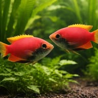 Colisa sota red 4 — pair in a planted aquarium — representative image - view 2