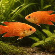 Comb-Tail, Combtail Paradis — pair in a planted aquarium — representative image - view 2