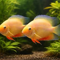 Convict Fish gold — pair in a planted aquarium — representative image - view 2