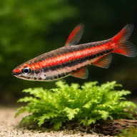 Purple Pencilfish beside aquarium plants for visual scale — representative image - view 4
