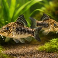 Corydoras sp. Huanta 3 - 3 — pair in a planted aquarium — representative image - view 2