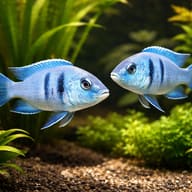 Cyrtocara elektra 4 — pair in a planted aquarium — representative image - view 2