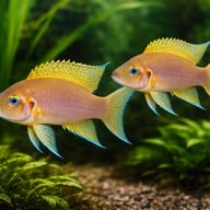 Daffodil Cichlid pair scene showing social colony behaviour — representative image - view 2