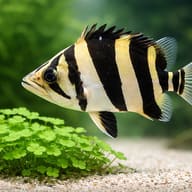 Datnoid gold tiger — close view showing fin and scale detail — representative image - view 4