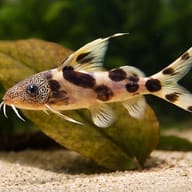 Decorated Upside-Down Catfi — close view showing fin and scale detail — representative image - view 4