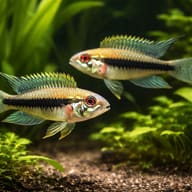 Diplotaenia Dwarf Cichlid — pair in a planted aquarium — representative image - view 2