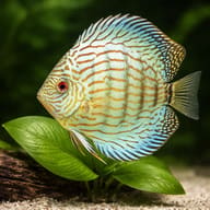 Discus blue turquoise — close view showing fin and scale detail — representative image - view 4