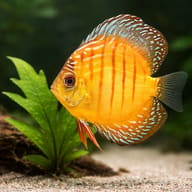 Discus brown — close view showing fin and scale detail — representative image - view 4