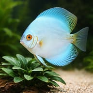 Discus cobalt — close view showing fin and scale detail — representative image - view 4