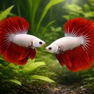 Dragon Scale Betta — pair in a planted aquarium — representative image - view 2