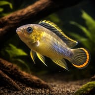 Nijsseni's Dwarf Cichlid (Apistogramma nijsseni) in a planted aquarium - view 1