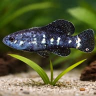 Everglades Pygmy Sunfish (Elassoma evergladei) with plants showing scale — representative image - view 4