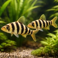 Eight-Banded Leporinus (Leporinus octofasciatus) group in planted aquarium visual — representative image - view 2