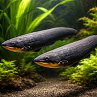 Electric Eel (Electrophorus electricus) swimming view - view 2