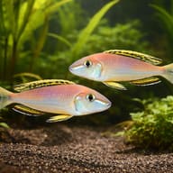 Enantiopus melanogenys — Enantiopus melanogenis 5 — pair in a planted aquarium — representative image - view 2