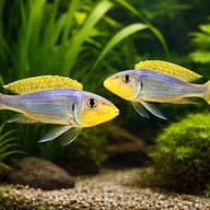 Enantiopus melanogenys kilesa 3 — pair in a planted aquarium — representative image - view 2