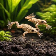 African Dwarf Frogs in a planted aquarium — representative image - view 2