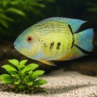 Eye spot Cichlid — close view showing fin and scale detail — representative image - view 4
