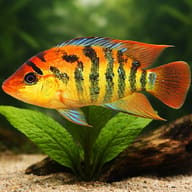 Festa s Cichlid, Red Terror (Cichlasoma festae) — close view showing fin and scale detail — representative image - view 4