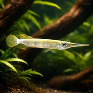 Forest Halfbeak - Hemirhamphodon Pogonognathus - Livebearer - view 1