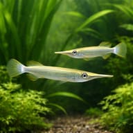 Forest Halfbeak - Hemirhamphodon Pogonognathus - Livebearer - view 2
