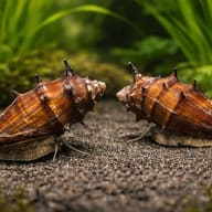 Pagoda Snail pair grazing on mature aquarium surfaces (Brotia pagodula) — representative image - view 2