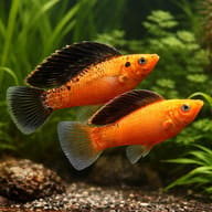 Gold Sailfin Molly Pack of 3 (Poecilia velifera) — Three Gold Sailfin Mollies showing natural colour and pattern variation - view 2