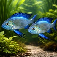 Furcifer (Cyathopharynx furcifer) — pair in a planted aquarium — representative image - view 2