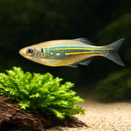 Giant Danio (Devario malabaricus) beside aquarium plants for scale context — representative image - view 4