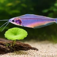 Glass catfish (Kryptopterus bicirrhis) — close view showing fin and scale detail — representative image - view 4
