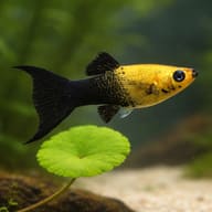 Gold Black Lyretail Molly (Poecilia sphenops) scale and fin detail — representative image - view 4