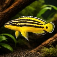 Golden Julie (Julidochromis ornatus) among Tanganyika rock crevices — representative image - view 1