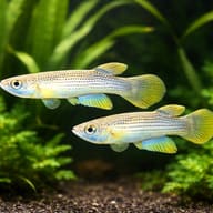 Golden-Tailed Rivulus — pair in a planted aquarium — representative image - view 2