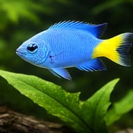 Goldtail demoiselle - Marine Aquarium Livestock (Chrysiptera parasema) — Goldtail Demoiselle M - view 4