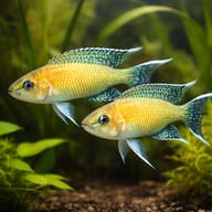 Graceful Lamprologus — pair in a planted aquarium — representative image - view 2