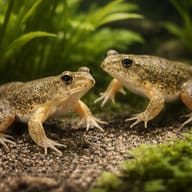Green puddle frog — pair in a planted aquarium — representative image - view 2