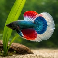 Half-moon Male Betta close view showing fin and scale detail — representative image - view 4