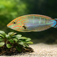 Tail-spot wrasse - Marine Aquarium Livestock — Halichoeres Melanurus - Vibrant Wrasse for UK Aquariums - view 4