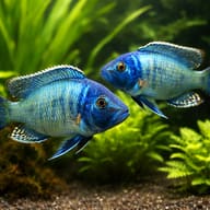 Haplochromis ovatus eastern 4 — pair in a planted aquarium — representative image - view 2