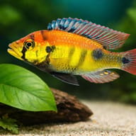 Haplochromis sp. yellow belly 3 — close view showing fin and scale detail — representative image - view 4