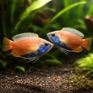 Honey Gourami (Trichogaster chuna) planted pair visual - view 2