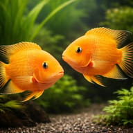 Hybrid orange parrot 6 — pair in a planted aquarium — representative image - view 2