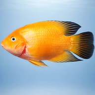 Hybrid orange parrot 6 — side profile on a plain background — representative image - view 3