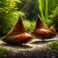 Batman Clam / Shark Fin Mussel (Hyriopsis bialata) planted aquarium view - view 3